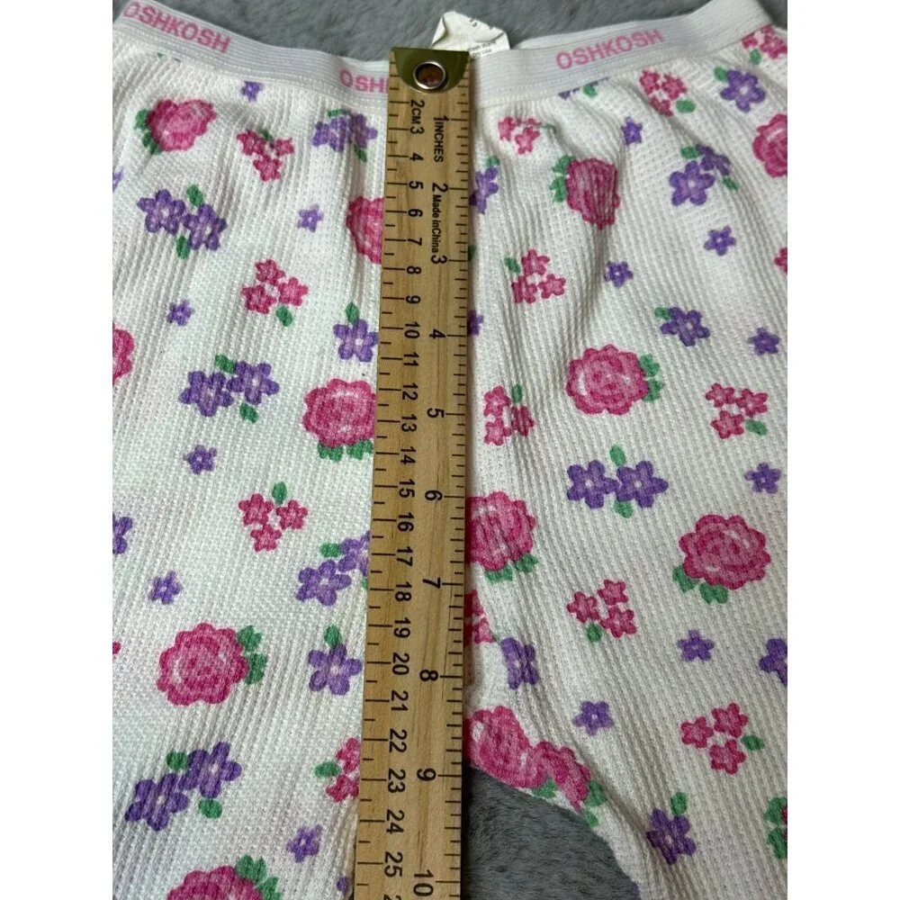 VTG 1990s Oshkosh B'Gosh Thermal Underwear Set Girls 10 Floral